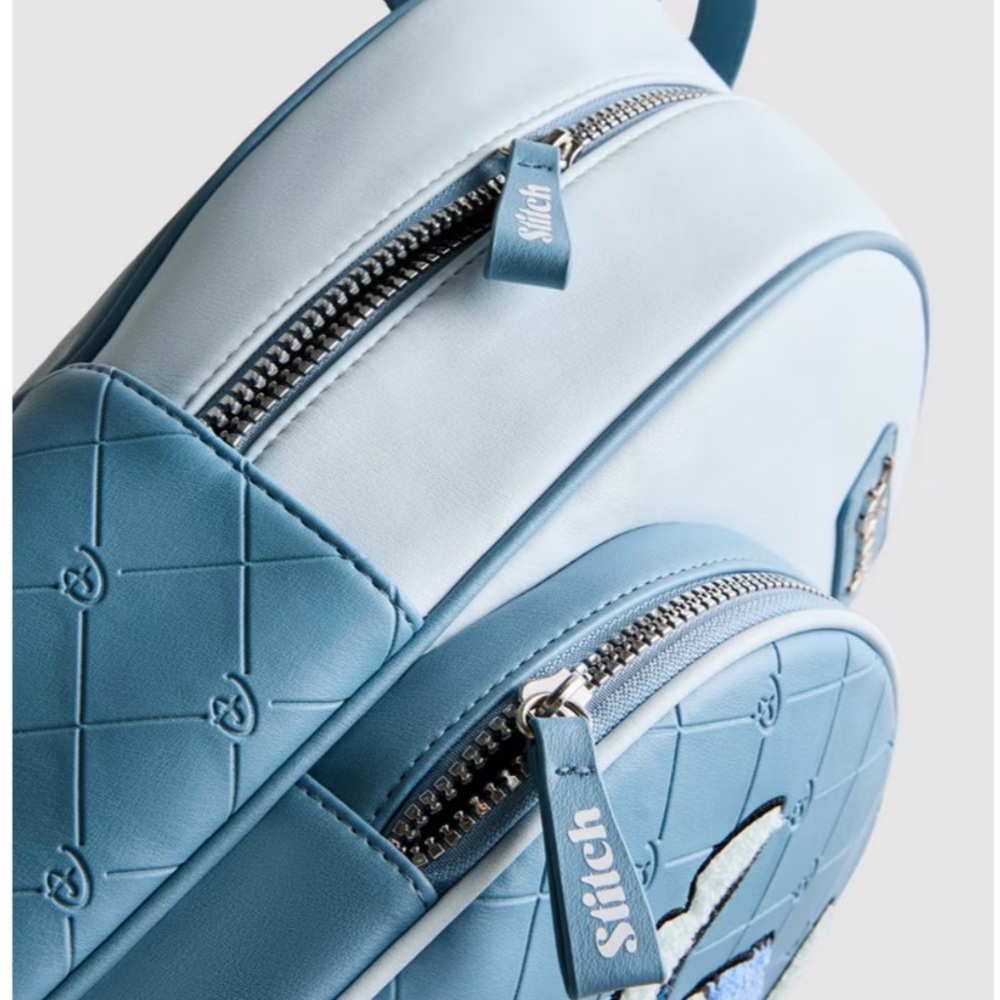 Primark Light Blue Stitch Backpack. NWT - Picture 6 of 8
